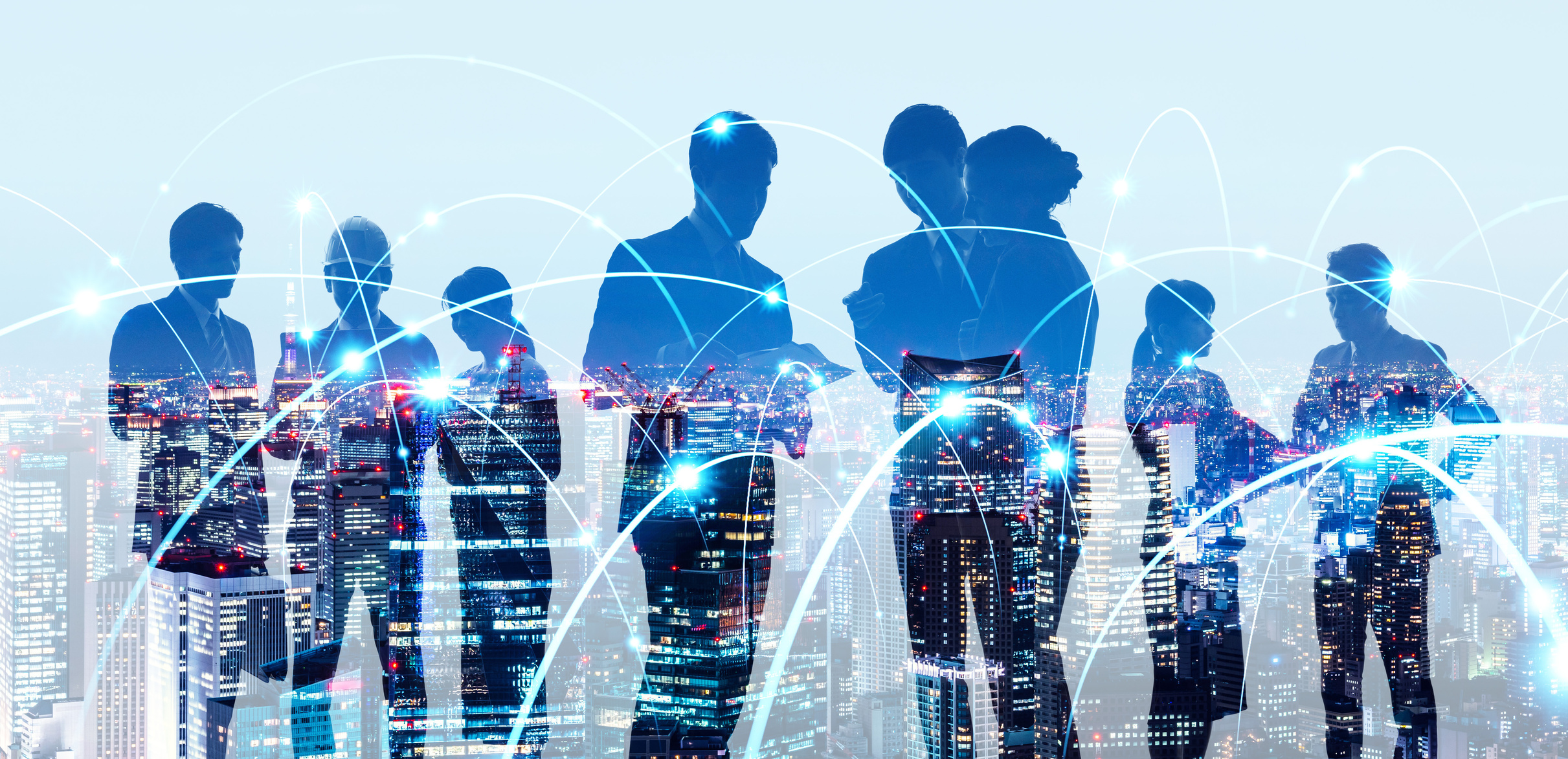 Group of people and communication network concept. Human resources. Teamwork of business. Partnership.